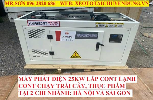 MÁY PHÁT ĐIỆN 25KW LẮP CONTAINER LẠNH